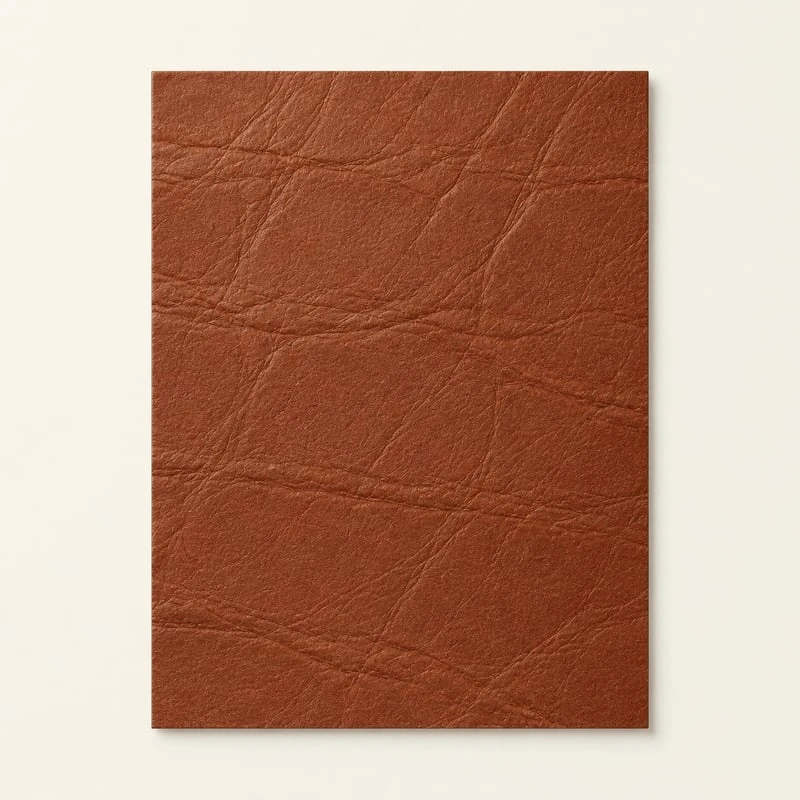 Stalen van speciaal papier met leertextuur