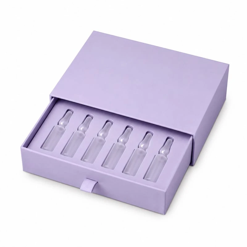Ladebox voor huidverzorgingsampullen
