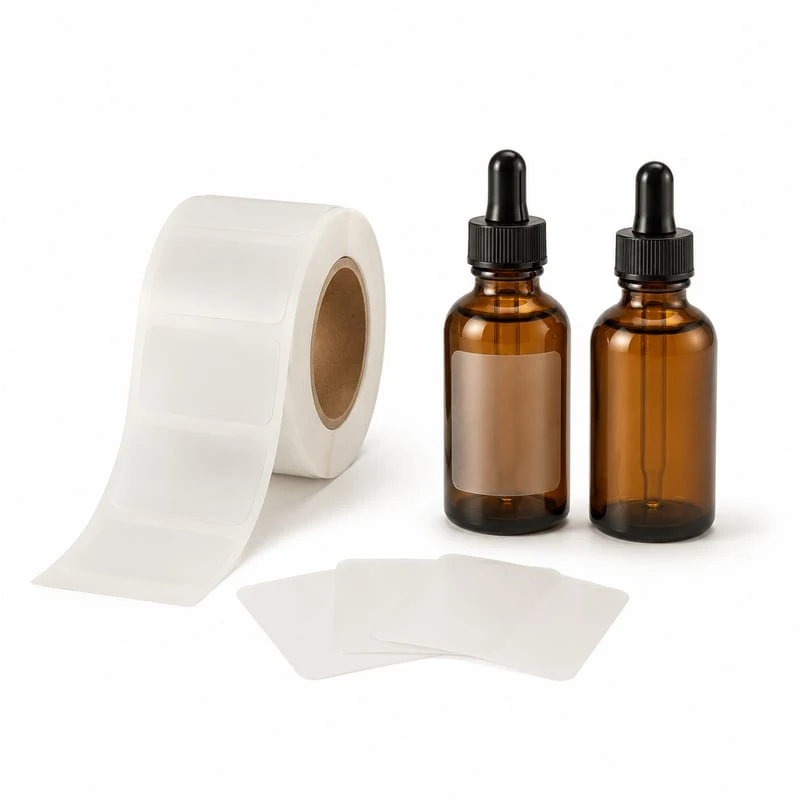 Matte labels voor serumflacons
