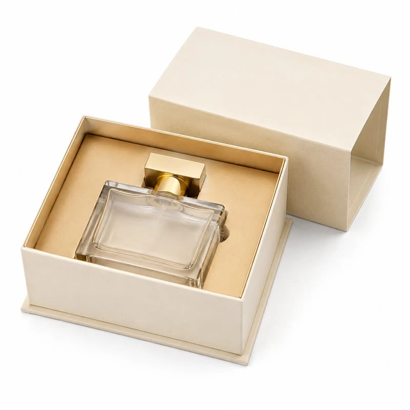 Deksel- en bodembox voor parfumflesje