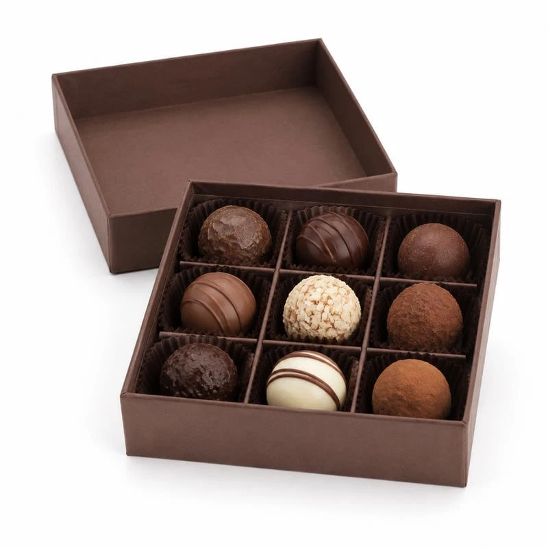 Deksel- en bodemdoos voor truffels